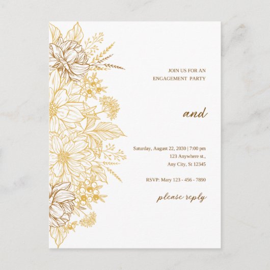 Carte Postale faire-part de mariage (Devant)