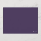Carte Postale Faire-part de mariage à l'écriture violette (Dos)