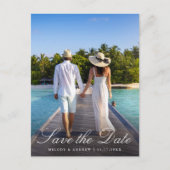 Carte Postale Faire part de mariage à photo avec blason floral b (Devant)