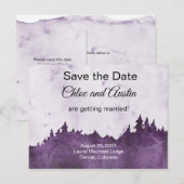 Carte Postale Faire-Part de Mariage à Thème de Paysage de Teinte (Devant / Derrière)