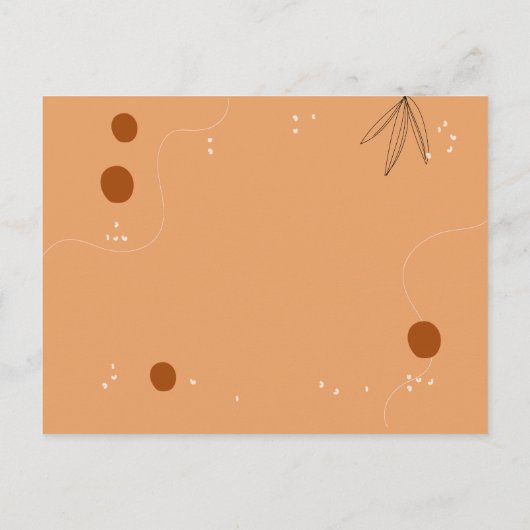 Carte Postale Faire-part de mariage Abstrait en terre cuite dess (Dos)