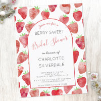 Faire-part de mariage aux fraises