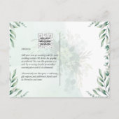 Carte Postale Faire-part de mariage avec code QR PHOTO de verdur (Dos)