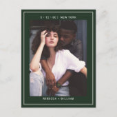 Carte Postale Faire-part de mariage avec photo élégante "Save th (Devant)