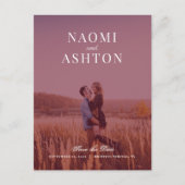 Carte Postale Faire-part de mariage avec superposition brossée (Devant)