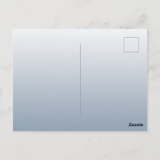 Carte Postale Faire-part de mariage bleu roux (Dos)