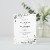 Carte postale Faire-part de mariage Botanique Euca (Debout devant)