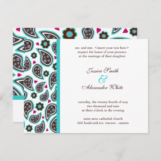 Carte postale faire-part de mariage | C1 (Devant / Derrière)