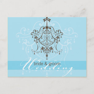 Carte Postale FAIRE-PART DE MARIAGE : chandelier