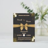 CARTE POSTALE FAIRE-PART DE MARIAGE CLASSIQUE (Debout devant)