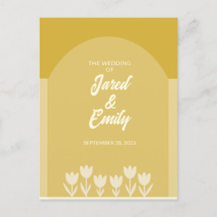 Carte Postale Faire-part de mariage de code QR style Arche