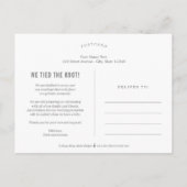 Carte Postale Faire-part de Mariage de couleur modifiable trop e (Dos)