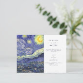 Carte Postale Faire-part de mariage de nuit Van Gough Starry (Debout devant)