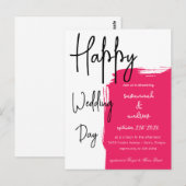 Carte Postale Faire-part de mariage de script classique élégant (Devant / Derrière)