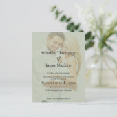 Carte Postale Faire-part de mariage de superposition transparent (Debout devant)