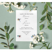 Carte postale Faire-part de mariage Dragonfly
