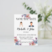 Carte Postale Faire-part de mariage drôle (Debout devant)