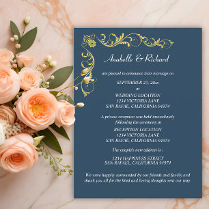 Carte Postale Faire-part de mariage élégant victorien