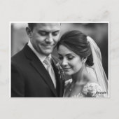 Carte Postale Faire-part de mariage élégants – Un amour intempor (Dos)