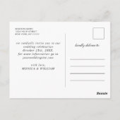 Carte Postale Faire part de mariage en pot Mason Baby's Breath (Dos)