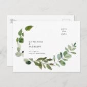Carte Postale  Faire-part de mariage Eucalyptus  (Devant / Derrière)