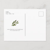 Carte Postale  Faire-part de mariage Eucalyptus  (Dos)