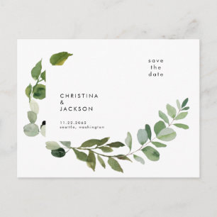 Carte Postale  Faire-part de mariage Eucalyptus 