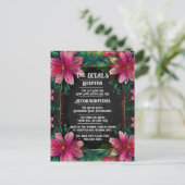 Carte Postale Faire-part de mariage floral dynamique (Debout devant)