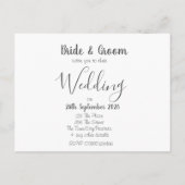 Carte postale Faire-part de mariage florale Aquare (Dos)