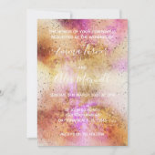 Carte postale Faire-part de mariage Gold Pink (Devant)