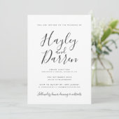 Carte postale faire-part de mariage, invitation de (Debout devant)