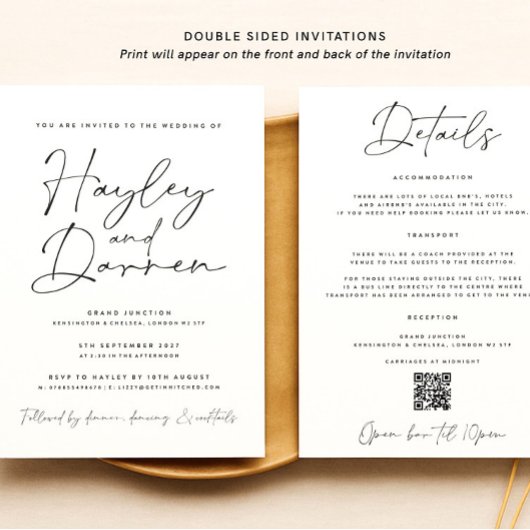 Carte postale faire-part de mariage, invitation de