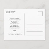 Carte Postale Faire-Part de Mariage 'Juste Mariés' (Dos)