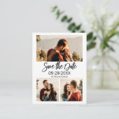 Carte Postale Faire-Part de Mariage Moderne avec Collage de 3 Ph (Debout devant)