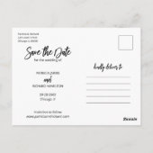 Carte Postale Faire-Part de Mariage Moderne avec Collage de 3 Ph (Dos)