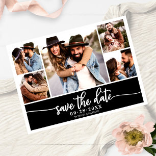 Carte Postale Faire part de mariage moderne avec collage de phot