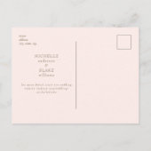 Carte Postale Faire part de mariage moderne avec rose (Dos)