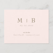 Carte Postale Faire part de mariage moderne avec rose (Devant)