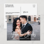 Carte Postale Faire-part de mariage moderne et amusant Calligrap (Devant / Derrière)