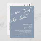 Carte Postale Faire-part de Mariage moderne Rustique Dusty (Devant / Derrière)