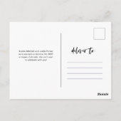 Carte Postale Faire-part de mariage multiphoto décontracté Scrip (Dos)