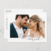 Carte Postale Faire-part de mariage officiel pour un mariage cél (Devant / Derrière)