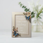 Carte postale Faire-part de mariage papillon botan (Debout devant)