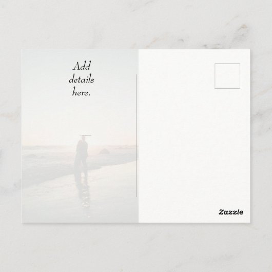 Carte Postale Faire-part de mariage photo moderne et décontracté (Dos)