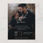 Carte Postale Faire-part de mariage photo monogramme avec superp (Devant)