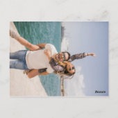 Carte Postale Faire-Part de Mariage Rayure Classique Moderne (Dos)