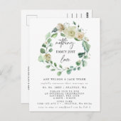 Carte Postale Faire-Part de Mariage Rien de Fantaisiste Juste de (Devant / Derrière)