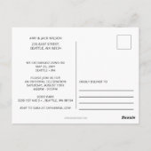 Carte Postale Faire-part de Mariage rose-blanc rustique moderne (Dos)