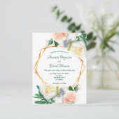 Carte Postale Faire-part de mariage rose pâle (Debout devant)