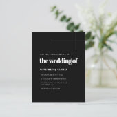 Carte Postale Faire-part de mariage simple, élégante et chic (Debout devant)